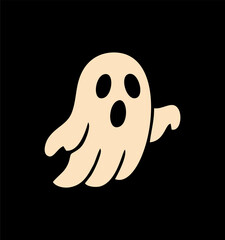 Halloween ghost character collection with flat design. Ghost Flat Design