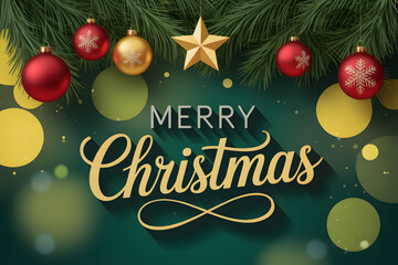 Merry Christmas greeting card
