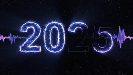 Electric 2025 - Year Reveal with Dynamic Energy and Futuristic Visuals.