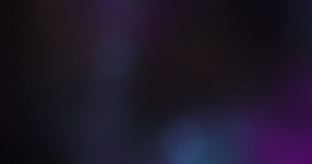 Dark abstract background with soft blue and purple light leaks and bokeh effect, creating a subtle blurred glow for modern graphic design and digital projects