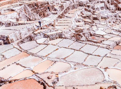 The Maras Salt Mines, located in the district of Maras in the Sacred Valley of the Incas, Cusco