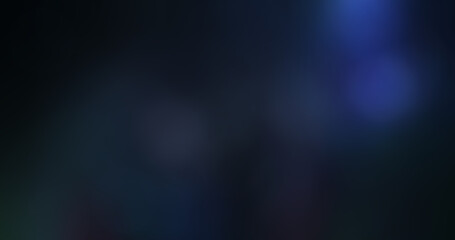 Dark Abstract Background with Blue Bokeh Light Effect and Blurred Gradient Texture for Modern Design and Overlay