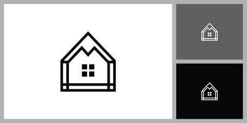 Mountain House Icon for Real Estate and Adventure