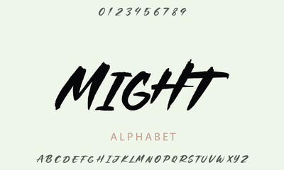 Mightora alphabet letters font for logo