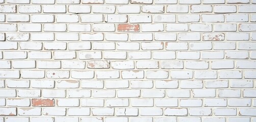 A weathered whitewashed brick wall, showing texture and age,  stone,   brickwork