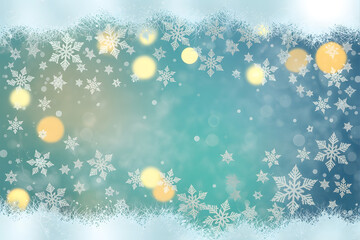 winter background with snowflakes