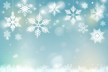 christmas background with snowflakes