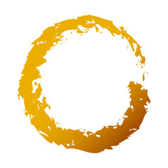 アイコン 筆文字 筆丸. 円 素材 単体 金