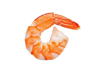 Delicious cooked shrimp seafood ingredient ready to eat appetizer food photography stock image isolated on transparent background