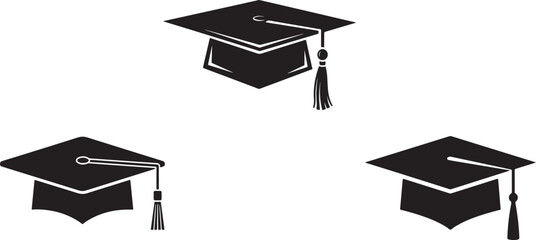 graduation cap vector Graduation Cap Silhouette: Academic Mortarboard Hat Vector

University Education Symbol: Black Mortarboard and Tassel Icon College Degree Achievement: Graduation Hat Illustration