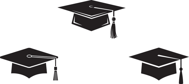 graduation cap vector Graduation Cap Silhouette: Academic Mortarboard Hat Vector

University Education Symbol: Black Mortarboard and Tassel Icon College Degree Achievement: Graduation Hat Illustration