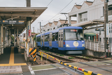Transit Train Japan Train Station Tokyo Blue Train Trolley Transport