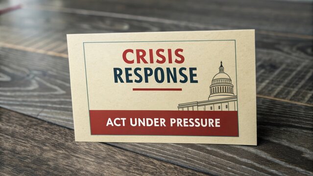 Crisis Response Strategy Card Illustrating Urgency and Action for Effective Decision Making During High-Pressure Situations
