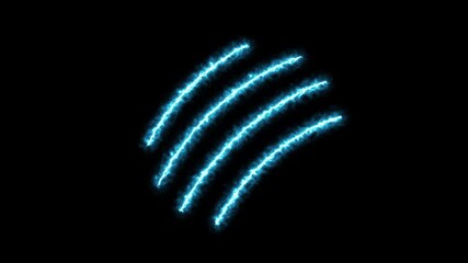 Neon line claw effect animated animal scratch effect flaming scratch light effect neon fire scratch looping ,fire slash effect on black background 4k. - Powered by Adobe