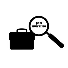 SILHOUETTE OF JOB HUNTING ICON