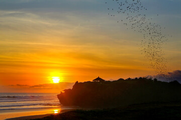 sunset at the Bali beach, Indonesia