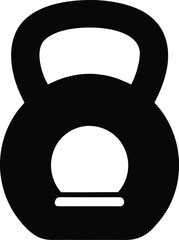 Kettlebell silhouette icon for fitness and training