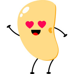 Cute Soybean Cartoon Character