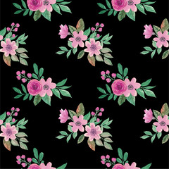 Flower vector seamless pattern illustration floral background