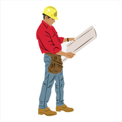 A man is standing holding a piece of paper