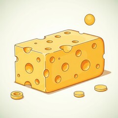 Stylized dairy creation offering a whimsical take on a classic food illustration