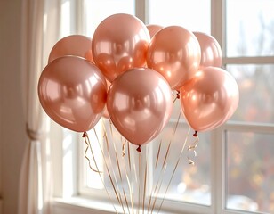 Elegant Rose Gold Balloons for Celebrations and Special Events.