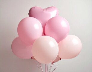 Bunch of Pink Balloons for Celebrations and Decorations.