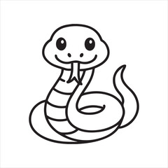 Simple cartoon snake outline