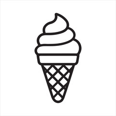Minimal ice cream cone icon design