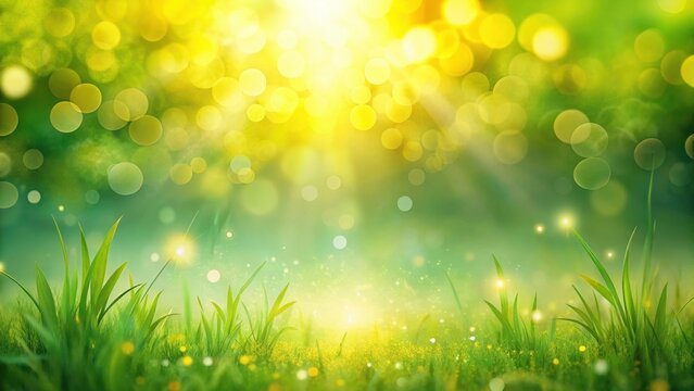 Soothing natural ambiance with a soft green and yellow gradient blur background, evoking feelings of calmness and serenity