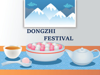 Dongzhi Festival Celebration with Traditional Tangyuan and Tea