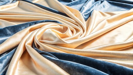 Luxurious gold velvet fabric forms a sumptuous backdrop for highend fashion or interior design projects