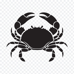 Black crab silhouette vector illustration ideal for graphic design projects