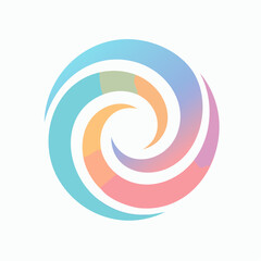 Fluid Swirl Logo and Abstract Pattern Colorful Graphic Design Element