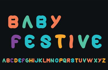 Festive Balloon Font Style &ndash; Creative Kids Birthday Typography
