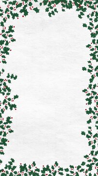 Cute Christmas Mistletoe Frame Animation Background
