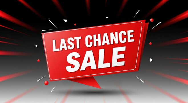 Last Chance Sale: Urgent call to action with a bold announcement of the final opportunity to save, creating a sense of urgency. 
