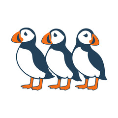 Two Puffins on a branch