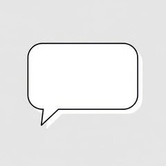 Naklejka premium Minimalist speech bubble design for communication and expression concepts and graphic design