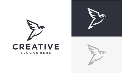 Peregrine falcon vector logo