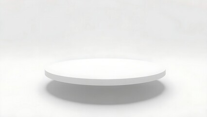  Minimalist 3D render of a curved surface emerging from a flat plane on a white background. 