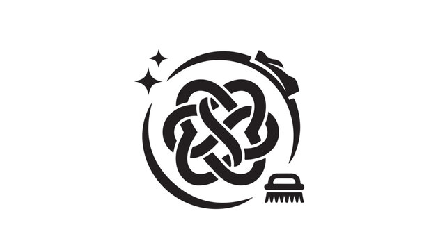 Discover a spotless crest logo with a modern shield design and sparkling star elements for your brand identity, perfect for a fresh, clean, and trustworthy company image