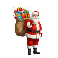 santa claus with gifts