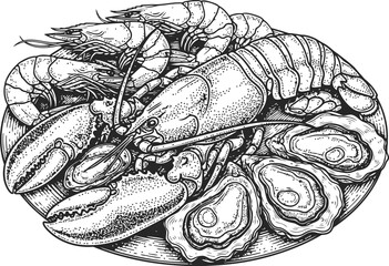 Human brain drawing in monochromatic tones depicting complex neurological structure