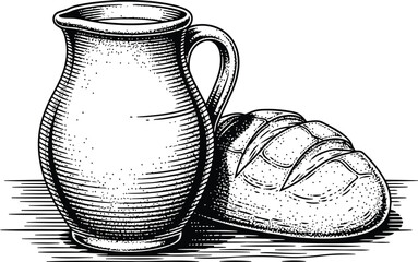 Pitcher and citrus fruits in a dark setting, creating a dramatic silhouette still life