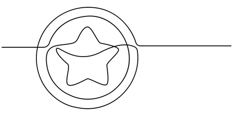 gold coin continuous one line drawing, Coins money symbol of financial success and investment business. in outline illustration. 