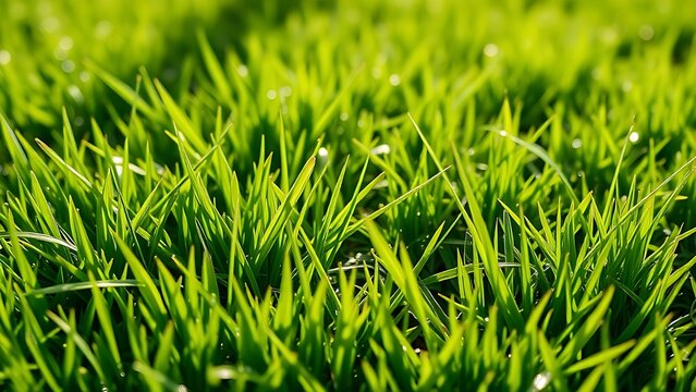 stolon. Lush green lawn with stolon network connecting grass clusters, morning dew. gardening catalogs, home-decor guides, designed for gardening and botanical catalogs, enhances decor appeal.