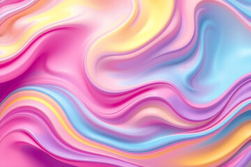 Energetic colorful abstract background featuring vivid pink, yellow, and blue flowing waves. Dynamic and modern, perfect for digital art, posters, branding, and creative visuals.
