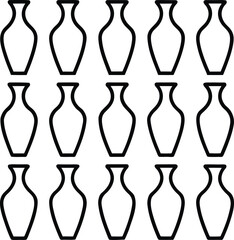 Seamless Pattern of Vase Shapes Elegant and Minimalist Design Resource
