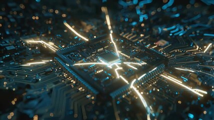 CPU Chip Technology AI, Artificial Intelligence, Microchip, Circuit - Powered by Adobe